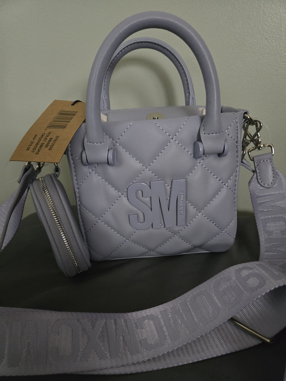 Steve Madden Quilted Tote Bag in Lavender